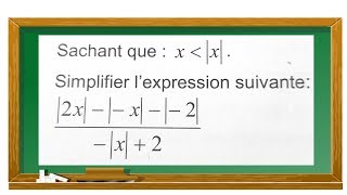 VALEUR ABSOLUE 15 simplifier  exercice corrigé [upl. by Carce527]