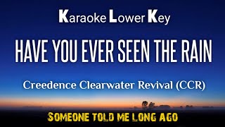 Have You Ever Seen The RainCCR  Rod Stewart Version Karaoke Lower Key  Male [upl. by Atiseret]