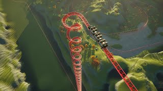 Insane Micro Spiral Roller Coaster  Planet Coaster [upl. by Ellertal8]