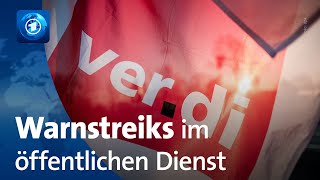 Tarifkonflikt Warnstreiks in mehreren Bundesländern [upl. by Zita]