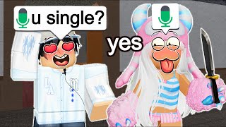 I FELL IN LOVE IN ROBLOX MM2 VOICE CHAT [upl. by Romeyn978]