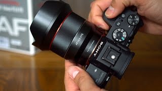 Samyang AF 14mm f28 FE lens review with samples Fullframe amp APSC [upl. by Enajyram226]