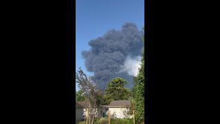 New video shows flames smoke shoot into air in Garyville from refinery fire [upl. by Russ]