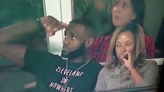 LEBRON JAMES WIFE CAUGHT SMOKING WEED AT WORLD SERIES GAME Cubs vs Indians [upl. by Iruahs690]