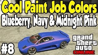 GTA Online  COOL PAINT JOB GUIDE 8 Blueberry Navy amp Midnight Pink Touch Up Tuesday [upl. by Atiugal]