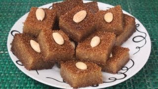 Basbousa Hareesa Recipe [upl. by Ayetal528]