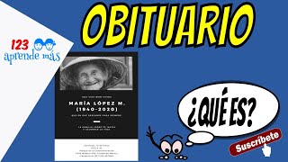 ¿Qué es un obituario o esquela Vídeo para niños [upl. by Oflodor]