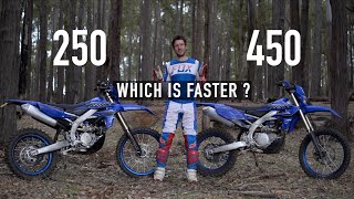 WR450F vs WR250F Which is faster [upl. by Eyaf]