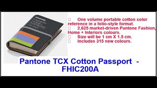 Pantone TCX Cotton Passport FHIC200A [upl. by Hefter]