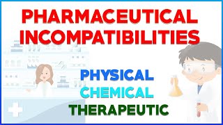 Pharmaceutical Incompatibilities  Types Physical Chemical amp Therapeutic incompatibilities [upl. by Olodort]