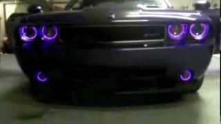 Dodge Challenger Plum Crazy Purple SRT8 Custom UV Lighting Installation by AAC [upl. by Prochoras]