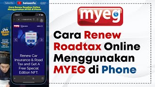 Cara Renew Roadtax Online  MYEG di Phone [upl. by Ansley]