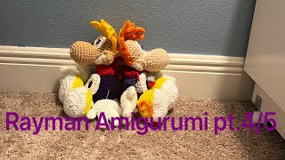 How to crochet Rayman Amigurumi part 45 voiceover Crochet practice episode 10  Sub 🇵🇷🇺🇸 [upl. by Lirbij]