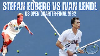 STEFAN EDBERG VS IVAN LENDL  1992 MENS US OPEN QUARTERFINAL [upl. by Sol277]