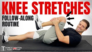 Best Stretches For Knee Pain FOLLOW ALONG ROUTINE [upl. by Nolahs]