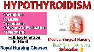 hypothyroidism in hindi I msn bsc nursing 2 nd year [upl. by Al]