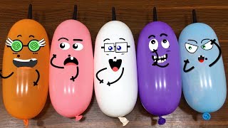 Making Slime With Funny Balloon Cute Doodles 12  Satisfying Slime Videos  Mickey Slime [upl. by Alakim]