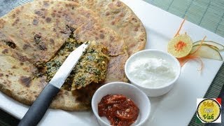 Palak Paneer Paratha  By Vahchef  vahrehvahcom [upl. by Dante218]