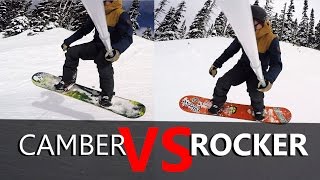 Camber VS Rocker Snowboard Test [upl. by Meingoldas]