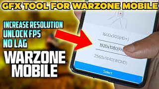 Warzone Mobile RESOLUTION INCREASE Trick  Unlock 60 FPS  GFX TOOL for WARZONE MOBILE [upl. by Lauter871]