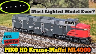 Piko HO Krauss Maffei ML4000 Review DCCSound  The Most Lighted Locomotive Unveiled SP Lights [upl. by Ahseka]