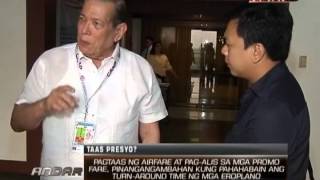 News5E  PISO FARE SA MGA EROPLANO MAWAWALA NA  ANDAR JULY 19 2013 [upl. by Ahsilam903]