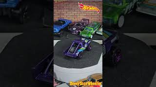 87 Dodge D100 in Polished Purple 2024 HotWheels Mainline unboxing [upl. by Atival]