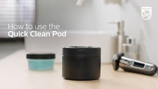 How to use the Quick Clean Pod with Philips Shavers [upl. by Ham]