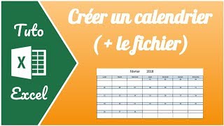 Comment créer un calendrier avec Excel   fichier à télécharger [upl. by Amadis996]