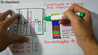 Renal physiology 4  Constituents of extracellular amp Intracellular fluids  Fluid compartments [upl. by Atwahs]