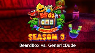 DK64 Randomizer  S3 Tournament Qualifier  GenericDude vs BeardBox [upl. by Arnaud622]