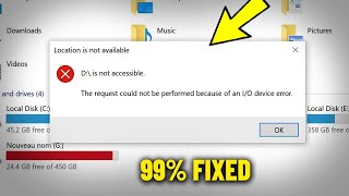 The request could not be performed because of an IO device error in Windows 111087  How To Fix [upl. by Nnawaj]