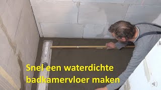 Snel een waterdichte badkamervloer maken [upl. by Vudimir]