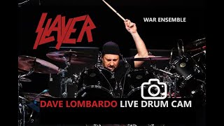 SLAYER  DAVE LOMBARDO  WAR ENSEMBLE  Live Drum Cam Official [upl. by Rebba211]