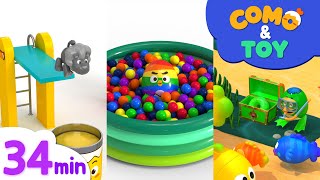 Como  Summer Series 34min  Learn colors and words  Como Kids TV [upl. by Recha200]