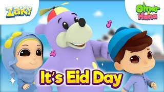 Omar amp Hana X Zaky One For Kids  Its Eid Day  Lagu KanakKanak Islam [upl. by Magnolia]