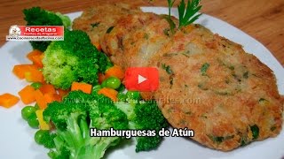 Receta de Hamburguesa de atún [upl. by Hanafee885]