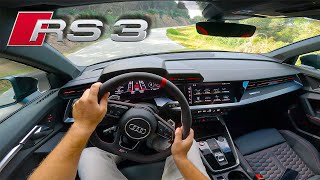 Brand new Audi RS3 2023 POV amp Test Drive [upl. by Ardnasxela]