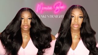 The Most Natural Looking Yaki Straight Closure Wig 7x5 Bye Bye Knots  FT Nadula Hair [upl. by Jerrilee]