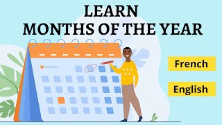 LEARN MONTHS OF THE YEAR  Les mois de lannée FrenchEnglish  Pronunciation [upl. by Reehsab]