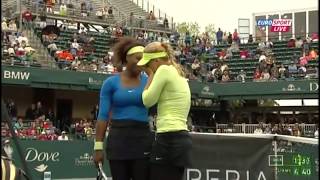 Serena Williams Consoles Crying Sabine Lisicki after Injuring Herself [upl. by Hnirt644]