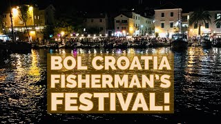 croatia bol brac festival fishermansfestival nightlife [upl. by Kantos]