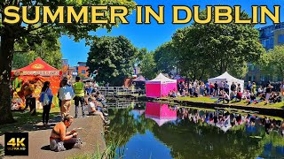 🇮🇪4K WALK Summer Arrives In Dublin City 4K Walking Tour Ireland May 2023 [upl. by Oirtemed]