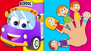 Wheels on the bus  Finger Family  Hickory Dickory  Nursery Rhymes [upl. by Callas412]