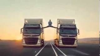 Jean Claude Van Damme Split for VOLVO between Two Moving Trucks FULL VIDEO 2 [upl. by Retsof62]