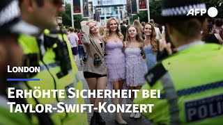 TaylorSwiftKonzert in London unter scharfen Sicherheitsmaßnahmen  AFP [upl. by Bega154]