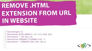 How to Remove HTML Extension From Page URL in Website  HTML  Htaccess [upl. by Dunham]