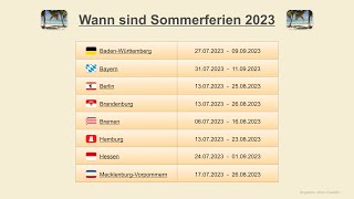 Wann sind Sommerferien 2023 [upl. by Wesley631]