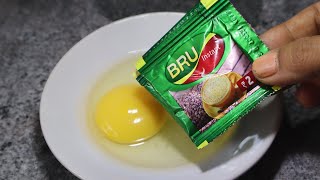 5 Rupees Bru amp Eggs  Mix The coffee with Eggs  You will be making These Every Day [upl. by Trudnak]