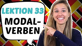 GERMAN LESSON 33 Introduction to German MODAL VERBS can must want etc [upl. by Jacobson]